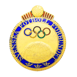 Custom 2024 ฝรั่งเศสปารีสโอลิมปิกพัสดุสีทองและหมุดเคลือบฟัน