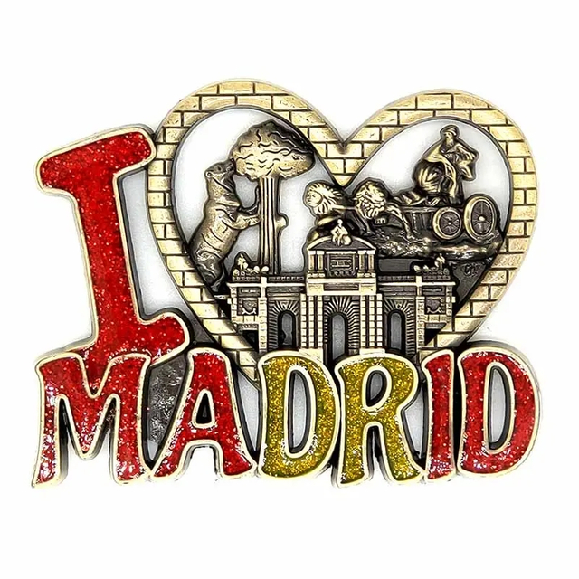 &Ouml;zel Arkadaşa &Ouml;zel Metal Şehir Buzdolabı Mıknatısları