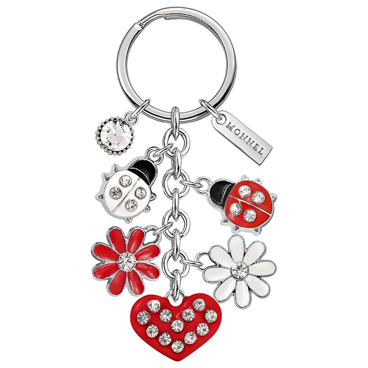 Beg Bunga Wanita Customs Enameled Keychain Purse Accessories