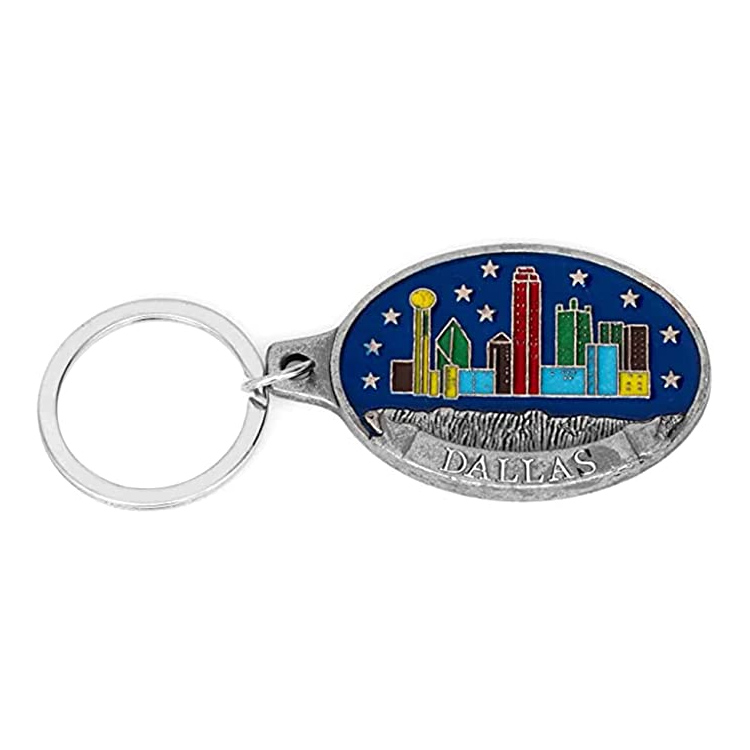 Özel Keying Texas Souvenir Keychain Metalic