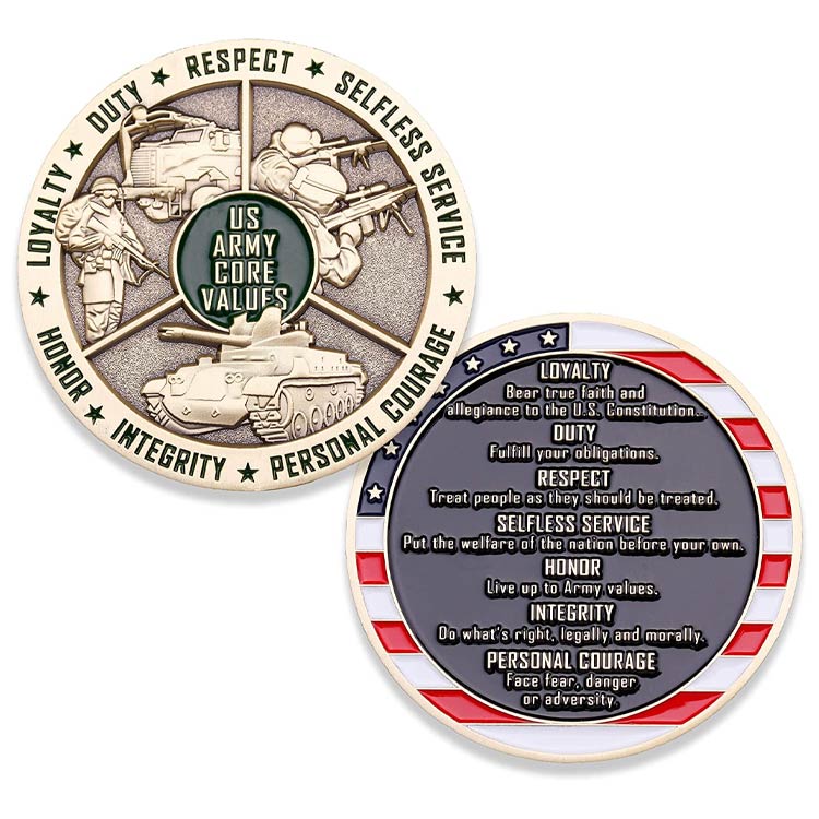 Custom US Air Force Challenge Coin gekleurde F-35 Lightning II straaljager Militaire munt
