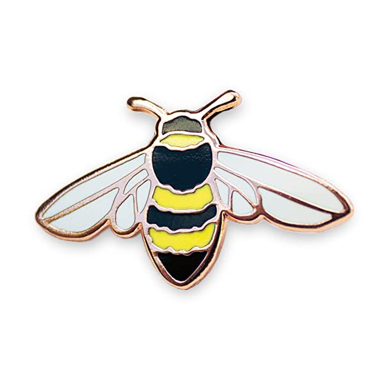 Aangepaste honingbij email Pin Butterfly Rapel Pin Badge