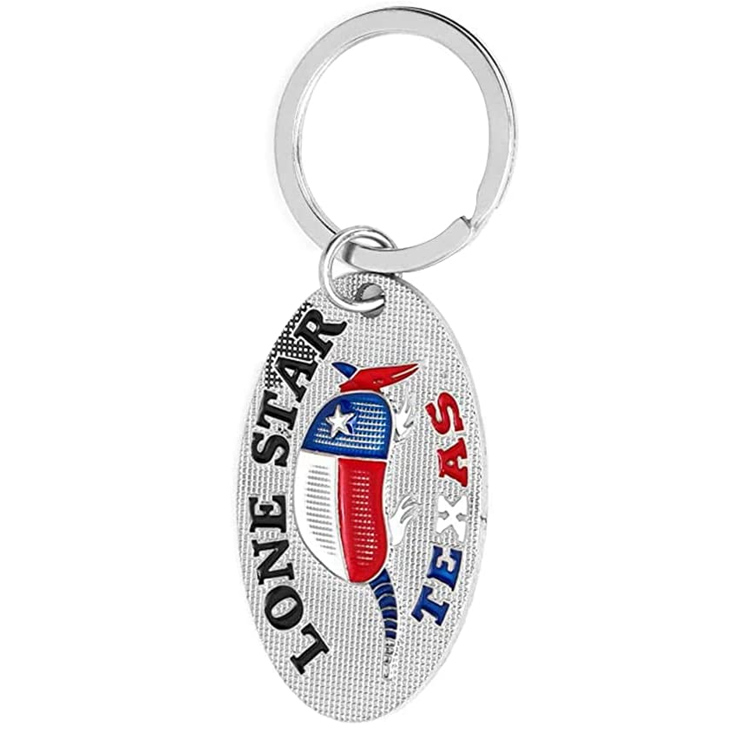 Özel Keying Texas Souvenir Keychain Metalic