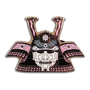 Aangepaste samurai kabuto helm epoxy email pinnen