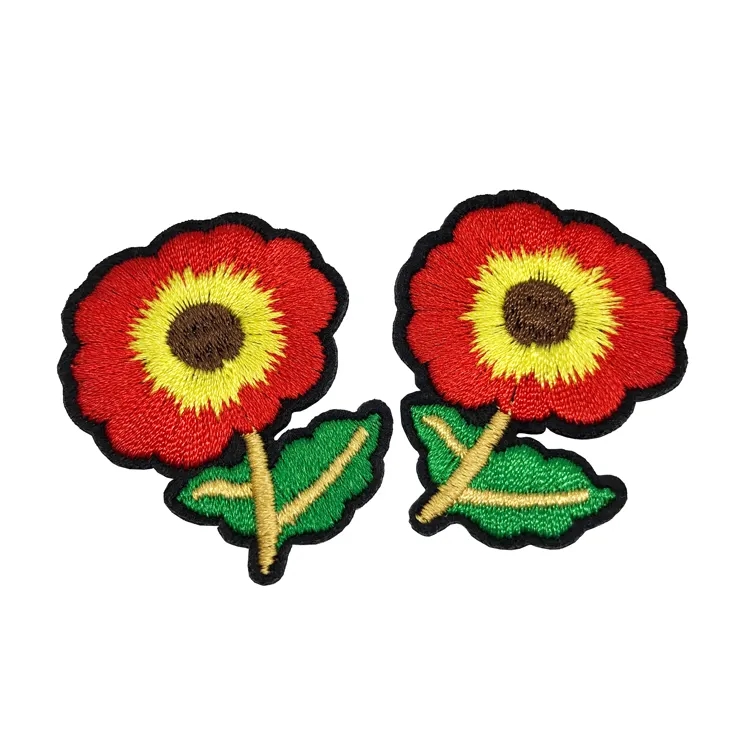 Milieuvriendelijke bloemen borduurwerkpleister voor vóór de vlucht