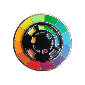 Aangepaste creatieve kleurenwiel Email Pin Spinner metalen broche revers pins