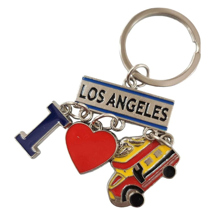  Bộ sưu tập lưu niệm bạc New York Metal Keychain Ring Bundle