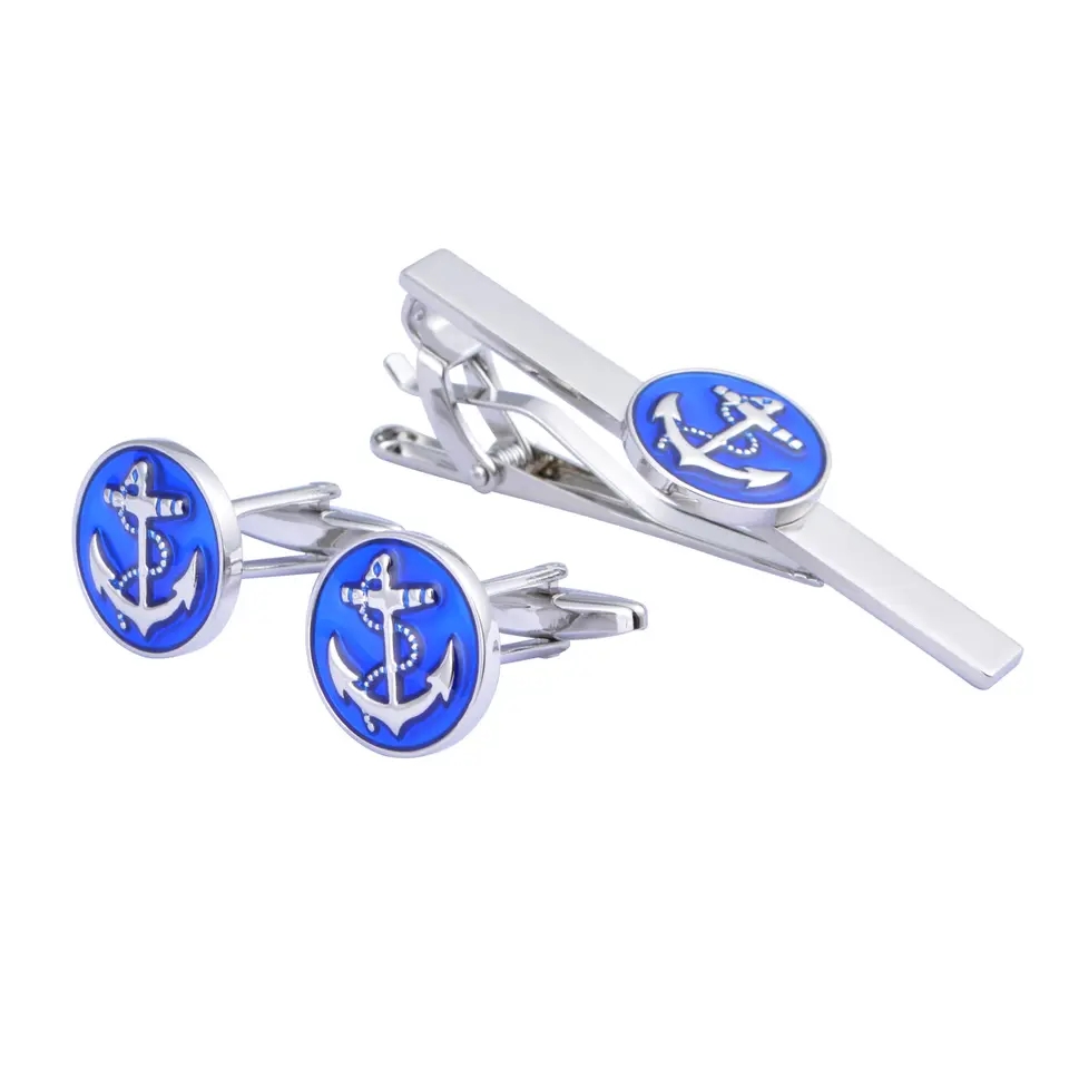 Hadiah Simple Metal Engraved Tie Cufflink